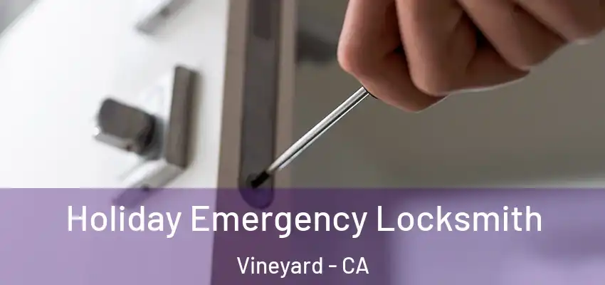  Holiday Emergency Locksmith Vineyard - CA